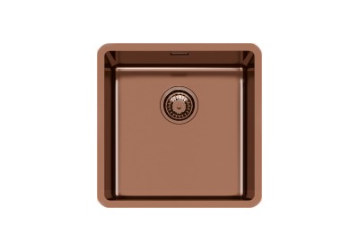 Lavello 1 Vasca Sottotop 440 x 440 mm Acciaio Inox PVD Copper Rame Vintage Serie KE Copper Vintage - R15 Foster 2156 888 - 2156888
