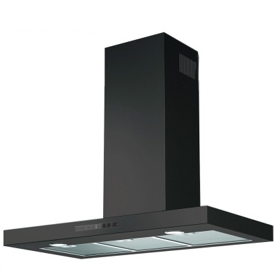 Cappa a Parete 90 cm Nera Classe C Tecnowind LEVEL MID PLUS 90 BLACK - K326I0049