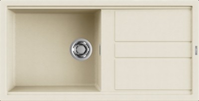 Elleci LGB48062 Lavello 1 vasca con gocciolatoio Reversibile Sopratop 100 x 51 cm finitura Granitek Classic Bianco Antico 62 Best 480