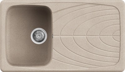 Elleci LGM40051 Lavello 1 vasca con gocciolatoio Reversibile Sopratop 86 x 50 cm finitura Granitek Classic Avena 51 Master 400