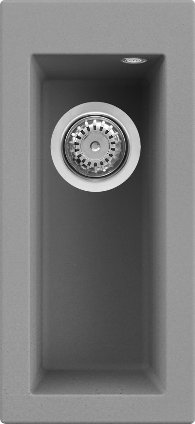 Elleci LGQ05048 Lavello da Incasso 1 vasca - Monovasca Sopratop 23 x 50 cm finitura Granitek Matt Cemento 48 Quadra 50