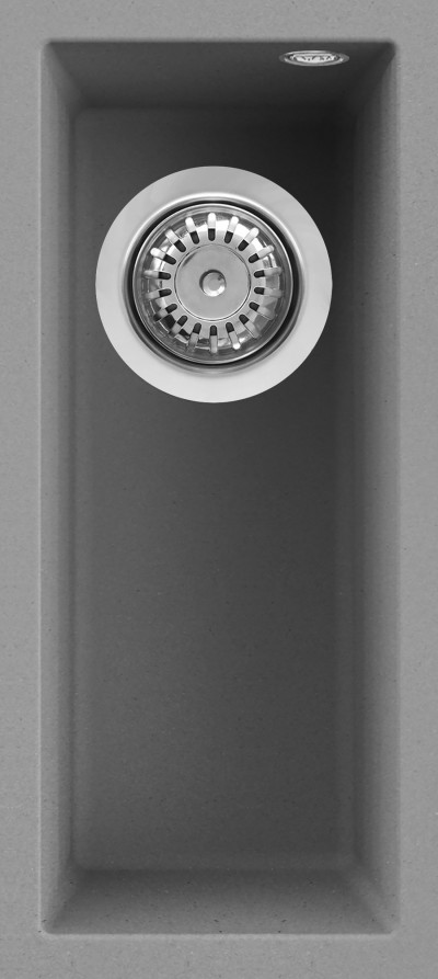 Elleci LGQ05048BSO Lavello da Incasso 1 Vasca Sottotop 20 x 44 cm finitura Granitek Matt Cemento 48 Quadra 50 SOTTOTOP