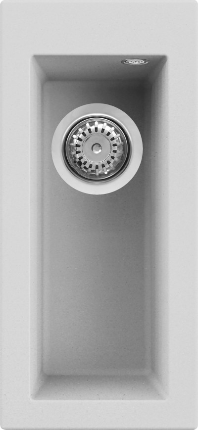 Elleci LGQ05068 Lavello da Incasso 1 vasca - Monovasca Sopratop 23 x 50 cm finitura Granitek Matt Bianco 68 Quadra 50