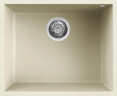 Elleci LGQ10562BSO Lavello da Incasso 1 Vasca Sottotop 54 x 44 cm finitura Granitek Classic Bianco Antico 62 Quadra 105 SOTTOTOP