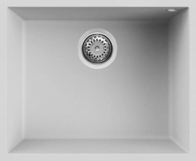Elleci LGQ10568BSO Lavello da Incasso 1 Vasca Sottotop 54 x 44 cm finitura Granitek Matt Bianco 68 Quadra 105 SOTTOTOP