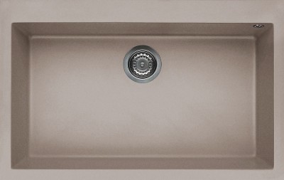 Lavello da Incasso 1 vasca - Monovasca Sopratop 79 x 50 cm finitura Granitek Tortora 43 QUADRA 130 Elleci LGQ13043 