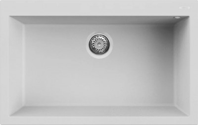 Elleci LGQ13068 Lavello da Incasso 1 vasca - Monovasca Sopratop 79 x 50 cm finitura Granitek Matt Bianco 68 Quadra 130