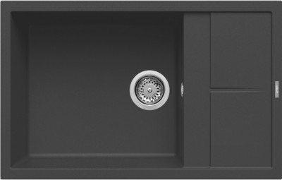 Elleci LGU31059 Lavello 1 vasca con gocciolatoio  Reversibile Sopratop 78 x 50 cm finitura Granitek Classic Antracite 59 Unico 310