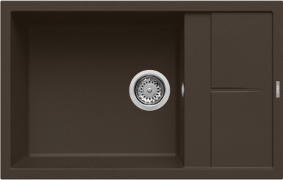 Elleci LGU31078 Lavello 1 vasca con gocciolatoio  Reversibile Sopratop 78 x 50 cm finitura Granitek Matt Espresso 78 Unico 310