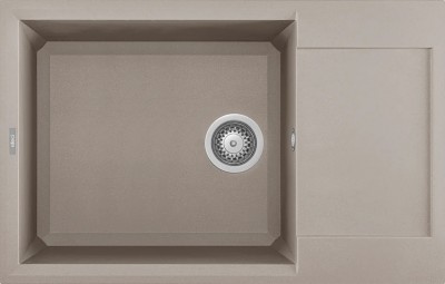 Lavello 1 vasca con gocciolatoio Reversibile Sopratop 78 x 50 cm finitura Granitek Matt Tortora 43 Easy 310 Elleci LGY31043