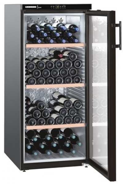 Cantina Vini Vinothek Libera Installazione 164 Bottiglie Altezza 135 cm Classe G Nero Liebherr Wkb 3212 001