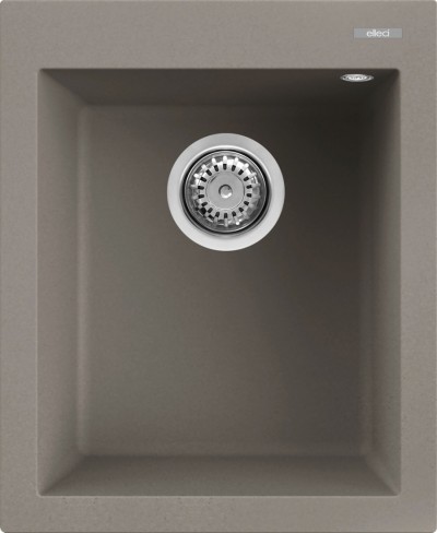 Elleci LKQ10093 Lavello da Incasso 1 vasca - Monovasca Sopratop 41 x 50 cm finitura Keratek Dove Grey 93 Quadra 100