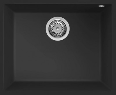 Elleci LKQ10586BSO Lavello da Incasso 1 Vasca Sottotop 54 x 44 cm finitura Keratek Black 86 Quadra 105 SOTTOTOP