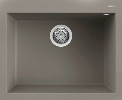 Elleci LKQ11093 Lavello da Incasso 1 vasca - Monovasca Sopratop 61 x 50 cm finitura Keratek Dove Grey 93 Quadra 110