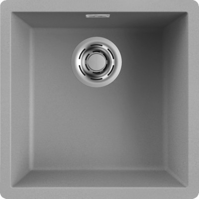 Elleci LKZ10297F01 Lavello da Incasso 1 vasca - Monovasca 448 x 448 mm Filotop finitura Keratek Light Grey 97 ZEN-F 102