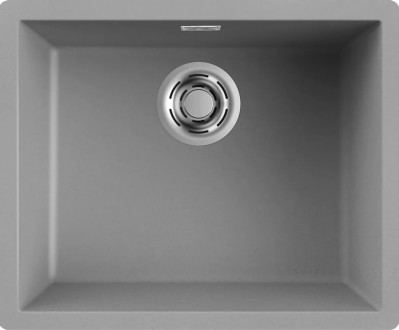 Elleci LKZ10597 Lavello Cucina 1 vasca - Monovasca Sopratop - Sottotop 556 x 456 cm Keratek Light Grey 97 ZEN 105