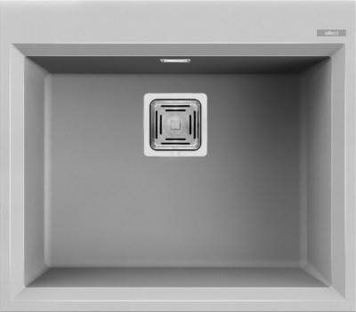 Elleci LMK10579 Lavello da Incasso 1 vasca - Monovasca Sopratop 57 x 50 cm finitura Granitek Metal Aluminium 79 KARISMA 105