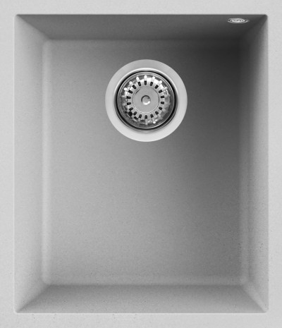 Elleci LMQ10079BSO Lavello da Incasso 1 Vasca Sottotop 38 x 44 cm finitura Granitek Metal Aluminium 79 Quadra 100 SOTTOTOP