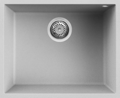 Elleci LMQ10579BSO Lavello da Incasso 1 Vasca Sottotop 54 x 44 cm finitura Granitek Metal Aluminium 79 Quadra 105 SOTTOTOP