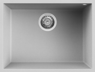 Elleci LMQ11079BSO Lavello da Incasso 1 Vasca Sottotop 58 x 44 cm finitura Granitek Metal Aluminium 79 Quadra 110 SOTTOTOP