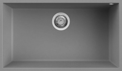 Elleci LMQ13073BSO Lavello da Incasso 1 Vasca Sottotop 76 x 44 cm finitura Granitek Metal Titanium 73 Quadra 130 SOTTOTOP