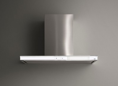 Cappa a Isola 90 cm Vetro temperato con finitura bianca Tecnologia NRS Silenziosa FALMEC Lumina NRS 90 - CLMI90.00P2#BCOI490F