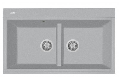 Plados LX8620-41 Lavello 2 vasche Serie Lux 86-20 finitura 41 ULTRAMETAL ALLUMINIO