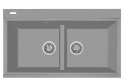 Plados LX8620-N4 Lavello 2 Vasche Serie Lux 86-20 finitura N4 URBAN GREY