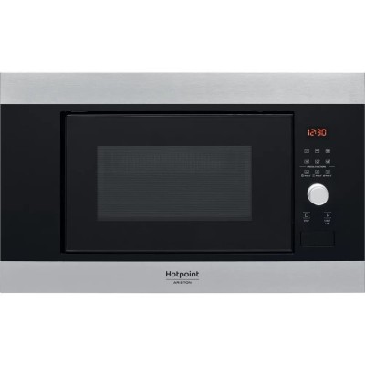 Forno Microonde con Grill da incasso 20  Litri Altezza 38 cm Vetro Nero e Inox Ariston Hotpoint  - MF20G IX HA