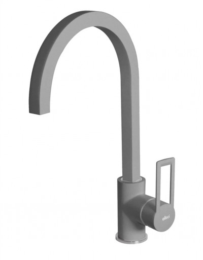 Elleci MGKBRI48 Miscelatore monocomando Cucina con canna girevole Bridge finitura Granitek Matt Cemento 48