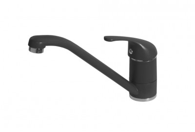 Elleci MGKMIN40 Miscelatore monocomando Cucina con canna girevole Minerva finitura Granitek Matt Nero 40 