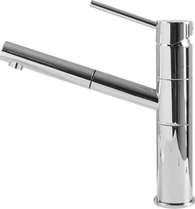 Elleci MIKRENCR Miscelatore monocomando Cucina con canna girevole e doccetta estraibile Reno finitura Cromo CR