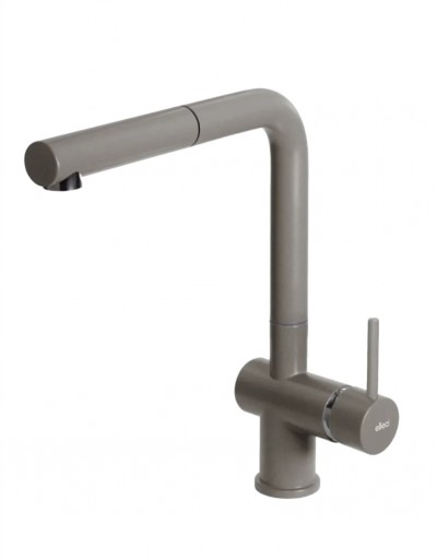Elleci MKKSTP93 Miscelatore monocomando Cucina con canna girevole e doccetta estraibile Stream Plus finitura Keratek Dove Grey 93