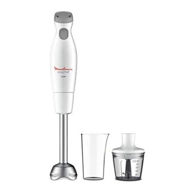 Frullatore ad immersione 2 in 1 con bicchiere da 800 ml e accessorio tritatutto da 500 ml  2 velocità facile da pulire potenza 450 W MOULINEX DD4521 Easychef Mixer