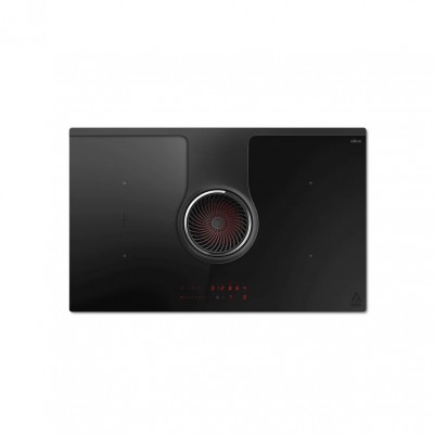 Elica NIKOLATESLA ONE EVO BL/A/83 PRF0196318 Piano Cottura Incasso ad Induzione Nero con Cappa Integrata 83 cm Versione Aspirante convertibile in Filtrante