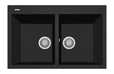 Plados ON7920-70 Lavello 2 Vasche Serie One 79-20 finitura 70 ULTRAGRANIT BLACK MATT