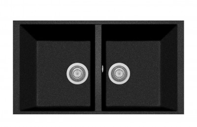 Plados ON7920ST-44 Lavello 2 Vasche Serie One 79-20 ST Sotto-top finitura 44 ULTRAMETAL 