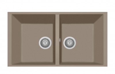 Plados ON7920ST-72 Lavello 2 Vasche Serie One 79-20 ST Sotto-top finitura 72 ULTRAGRANIT TARTUFO