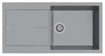 Plados NF9910-N4 Lavello 1 Vasca con Gocciolatoio Reversibile 99 x 50 cm Serie Infinity 99-10 finitura N4 nanoSTONE URBAN GREY