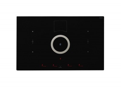 Piano Cottura Incasso ad Induzione con Cappa Integrata 83 Cm Versione Filtrante Vetro Nero Elica NIKOLATESLA SWITCH BL/F/83 - PRF0146210A