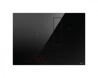 Piano Cottura Incasso ad Induzione 3 Zone con Cappa Integrata 60 cm Versione Aspirante Finitura Nera Elica NIKOLATESLA FIT 3Z BL/A/60 PRF0184526