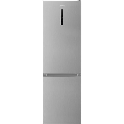Frigorifero Combinato Libera Installazione Total No Frost Classe E Altezza 185 cm Silver Effetto inox Smeg RC18XDNE 