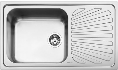 Lavello 1 Vasca con Gocciolatoio Inox SMEG SG861D