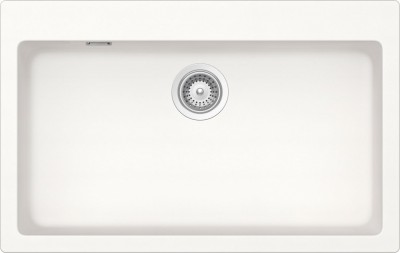 Lavello incasso 1 Vasca - Monovasca sopratop - sottotop 79 x 50 cm Cristadur Premium Bianco Puro SIGNUS N100XL SCHOCK SIGN100A99