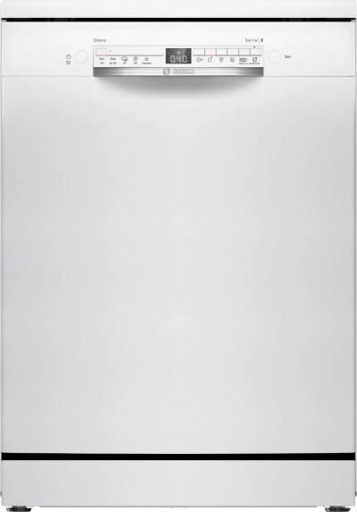 Lavastoviglie Libera installazione 60 cm 13 coperti Classe D Finitura Bianco Home Connect Serie 2 Bosch SMS2HTW02E