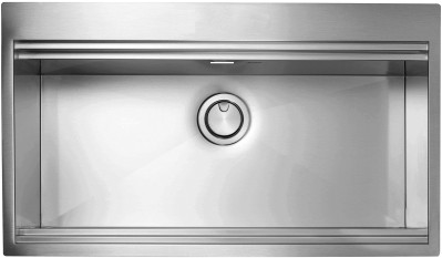 Lavello da Incasso 1 Vasca 86 x 50 cm Slim Acciaio Inox Satinato con Fascia Miscelatore SUPERIOR CM 015553.X2.01.2033 - 015553RCSSP