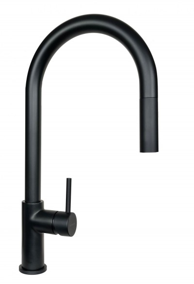 Miscelatore cucina monocomando canna alta curvata con doccetta estraibile finitura cromato AQUARAIN SCHOCK SXRAIN80 