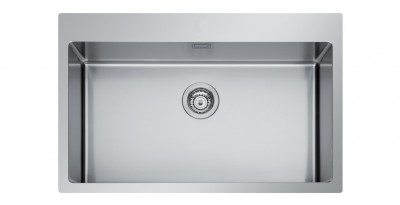 Apell SZ76FBC Lavello da Incasso 1 Vasca Sopratop - Filotop 76 x 50 cm con fascia Miscelatore Acciaio Inox Spazzolato Spazio R15