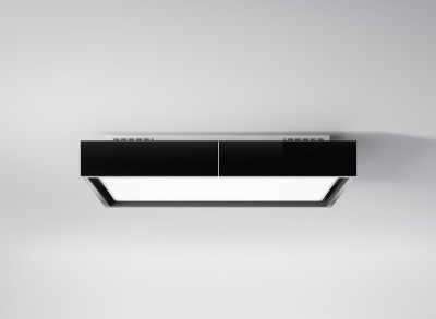 Cappa Isola a Soffitto 115 cm Acciaio Inox verniciato nero FALMEC Vega- CVGI15.E0P7#ZZZN461F