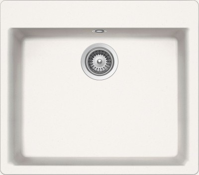 Lavello incasso 1 Vasca - Monovasca sopratop - sottotop 60 x 53 cm Cristadur Premium Bianco Puro VERO N100L SCHOCK VEON100LA99